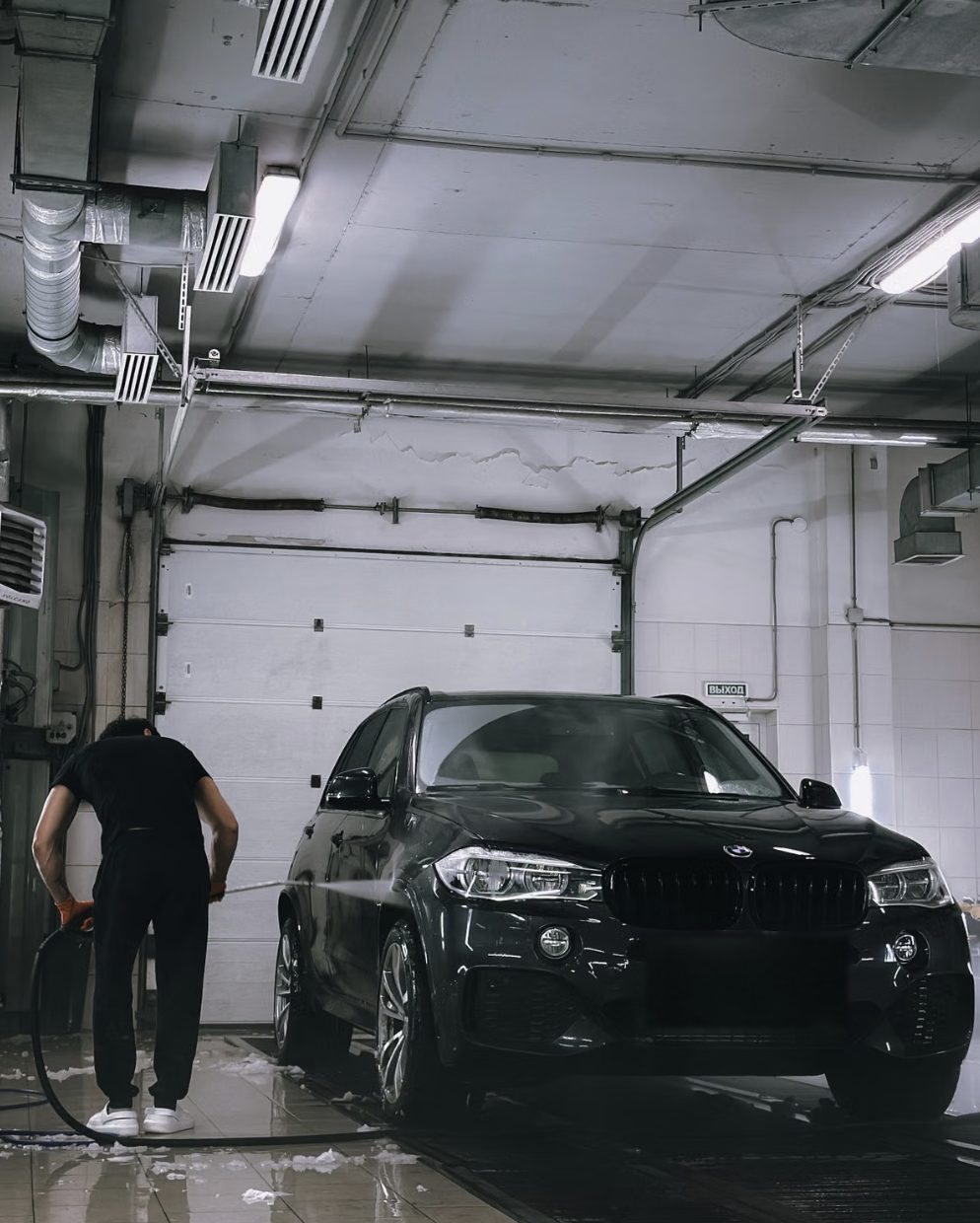 Washing a car